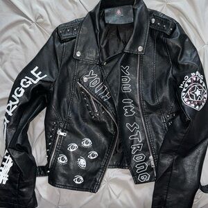 Vegan Leather Motorcycle Jacket